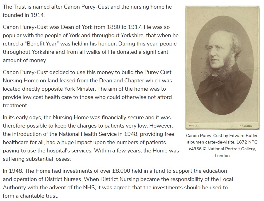 Purey Cust history